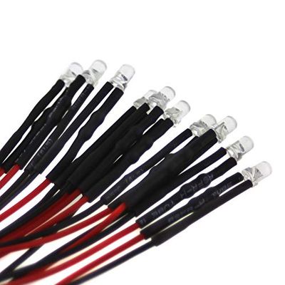 SeKi 10 LED de 3 mm, 5 V, bleu, avec câble de connexion de 20 cm et résistance intégrée.