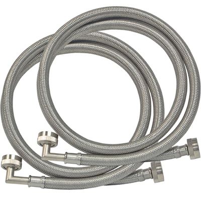 Eastman 41065 SS Machine à laver Flexible avec coude 90 °, 3/4 "X 3/4", 1 paire