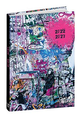 QUO VADIS - Collection : Graffiti EUROTEXTAGENDA - Agenda année scolaire - Journalier - 12x17 cm - Edition multilingue - 12 mois août-juillet - Style - Année 2022-2023 1282150Q Multicolore