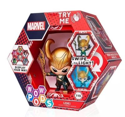 WOW! PODS Avengers Figurer – Loki Marvel-samlarfigur, Avengers, fanartikel, officiella Marvel Legends, superhjältar, Loki Merch, lysande vingfigur, Marvel-fanartikel, samlarleksak