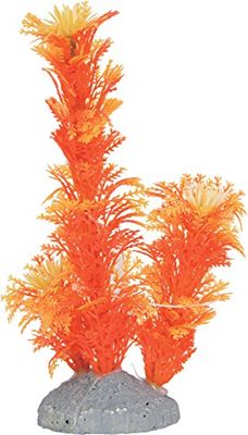 Zolux Decorazione Acquario pianta Colorata Artificiale Arancione 9 x 3,5 x 15 cm