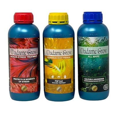 Madame Grow - Nutrition Avancée, Engrais Hydroponique - Améliore le Rendement et la Floraison - Kit Afgani 3 x 1 L