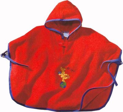 Felix 1236/1 - poncho, eenheidsmaat voor 1-3 jaar rood