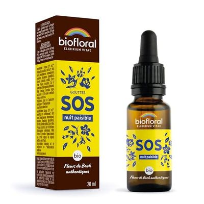 Biofloral Complexe 39 Fleur de Bach Elixir Floral du docteur Bach Remède Secours Nuit en Compte-Gouttes 20 ml