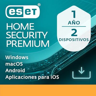 ESET HOME Security Premium 2024 | 2 dispositivos | 1 año | gestor de contraseñas, cifrado de datos, privacidad y seguridad del navegador incluidos | Windows, macOS, Android e iOS | Código por email