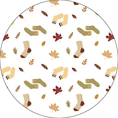 Bonateks, Round Digital Printed Mouse Pad, Non-Slip Base, for Office and Home, Diameter:22cm