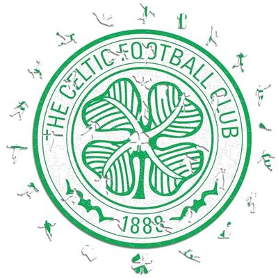 Iconic Puzzles, Celtic Logo, Prodotto Ufficiale, Puzzle di Legno per Adulti e Bambini, Legno 100% Sostenibile, Taglia S 150 Pezzi