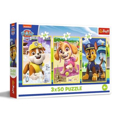 Trefl – Puzzle 3 en 1 : Paw Patrol, Nos Chiens - 3 x 50 Pièces, Ensemble de Trois Puzzles pour Les Enfants à partir de 4 Ans