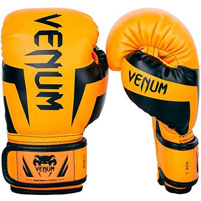 Venum, Elite - Guantoni da boxe per bambini, unisex, M, arancione fluo