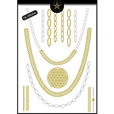 The Glam Tattoo Company – Tatouages métalliques temporaires, Couleur Or (Communication Grafica 2016 gt37)