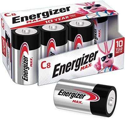Energizer E93FP-8 Alkaline 1.5 V Non-Rechargeable Battery – Batteries (Alkaline, Cylindrical, 1.5 V, C, 8350 mAh, -18 – 55 °C)