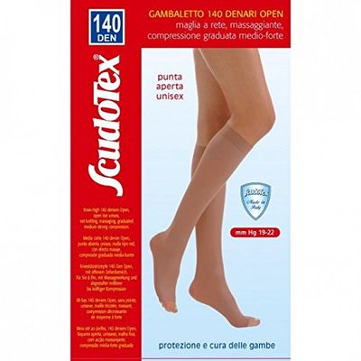 Scudotex Media Corta 140 Open Denier Open Punta Abierta Color Daino Talla 1-1 unidad