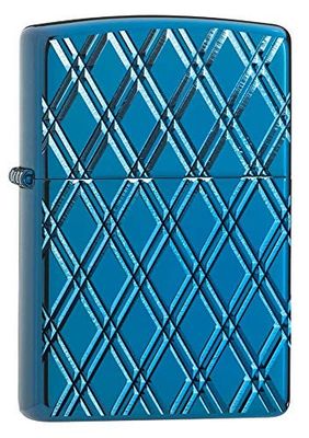 Zippo Pocket Lighter, Metal, High Polish Blue, One Size