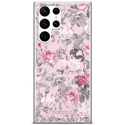 ERT GROUP mobiltelefonfodral för Samsung S22 ULTRA originalt och officiellt licensierat Babaco mönster Flowers 054 optimalt anpassad till formen på mobiltelefonen, fodral tillverkad av TPU-plast
