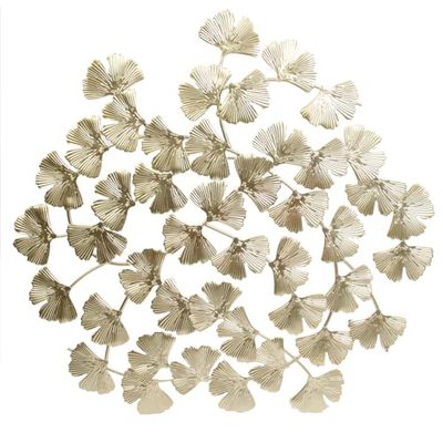 HOME DECO FACTORY - Hd2227 - Decoration Murale Fleurs Metal Dore Deco Decoration Murale