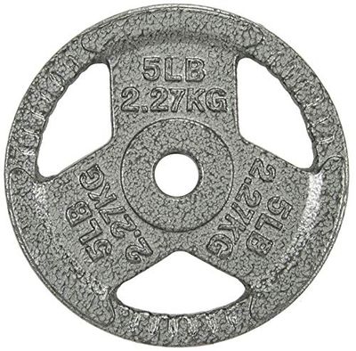 Sporzon! Gietijzeren 1-inch Grip Plaat Gewichtsplaat voor krachttraining, Gewichtheffen en Crossfit, Single