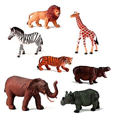Miniland - Animais da selva de brinquedo 7 figuras