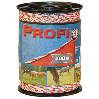 Kerbl Trace de clôture Professionnelle 9 x 0,30 TriC, 400 m, Blanc/Rouge