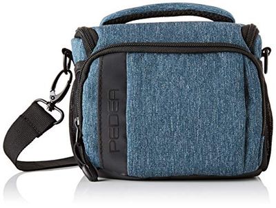 Pedea - Borsa a tracolla per fotocamera SLR, con pellicola protettiva per display per Nikon D500, D750, D3500, D5200, D300 Coolpix B500 / Sony Alpha 7, 7M2 7M3, 7R II, DSC-RX10 (M), colore: Lilla
