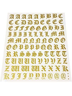 Letter Kit Stickers, Gothic Gold