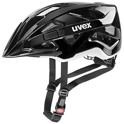uvex active - säker allroundhjälm för dam och herr - individuell storleksanpassning - anpassad för LED-belysning - black white - 52-57 cm