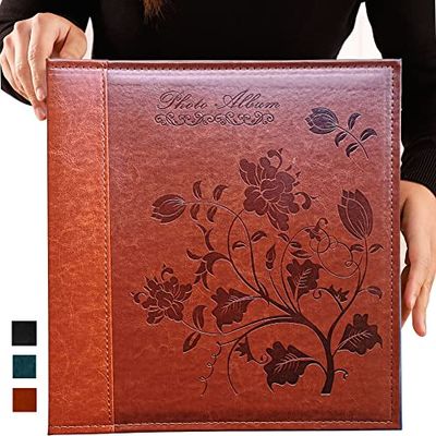 Totocan Album photo Album à pochettes Livre photo pour 600 photos 10x15 Housse cuir Extra grande capacité pour familles Mariage Anniversaire Bébé Vacances