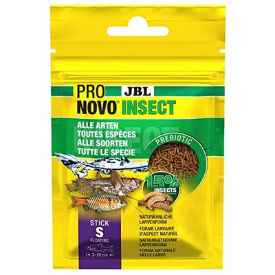 JBL PRONOVO INSECT STICK, voer voor alle aquariumvissen van 3-10 cm, visvoer-sticks, maat S, 20 ml