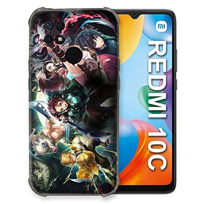 Cokitec Carcasa para Xiaomi Redmi 10C Manga Demon Slayer Grupo