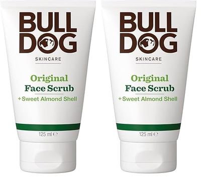 BULLDOG SKINCARE - Original Face Scrub For Men Exfoliating Almond Shell Scrub 125 ml (Pack of 2)