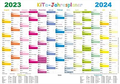 Kita-Jahresplaner 2023/2024 : Wandplaner 46 x 32 cm