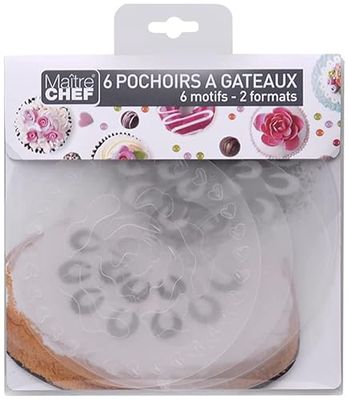 Maitre Chef 6 stencil per decorazioni dolci