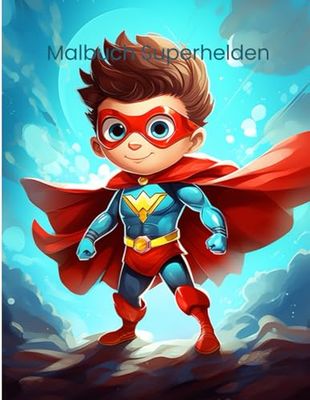 Super Helden Malbuch für Kinder: lustiger Ausmalspaß ab 3 Jahren, mit diversen Superhelden, und freien Seiten zum Zeichnen: kreativer Mal Spaß für die ganze Jahreszeit, Perfekt zum Ausmalen, Kritzeln
