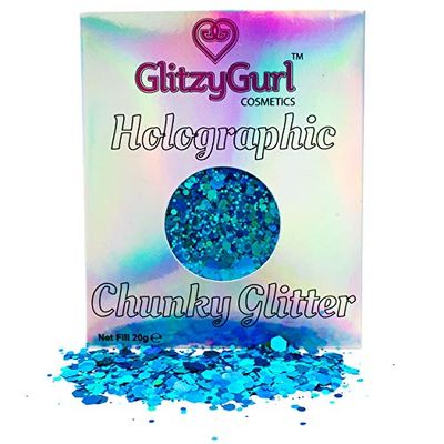 20g Holographic Chunky Glitter GlitzyGurl Festival Glitter Cosmetic Face Body Hair Nails