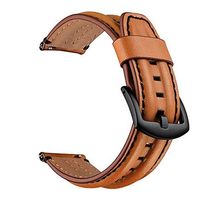 System-S Bracelet flexible en silicone 20 mm pour Samsung Galaxy Watch 4 Smartwatch Marron, marron, Eine Grösse, Classique