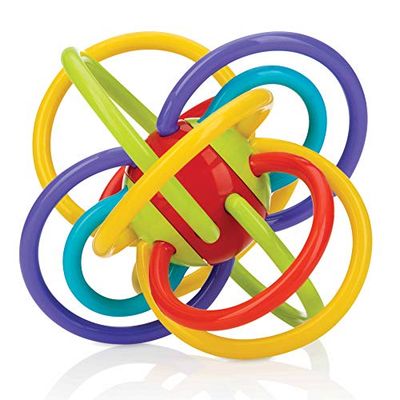 Nuby - Lots A Loops- Speelgoed Veel Kleurrijke Strikken - Rammelbijtring - 6M+, Multicolor