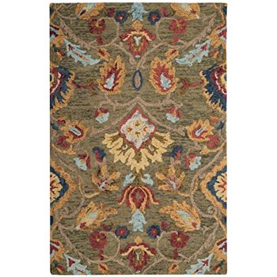 Safavieh Tapis Contemporain pour Salon, Salle à Manger, Chambre à Coucher - Blossum Collection, Tapis à Poil Court, Multi, 76 x 122 cm