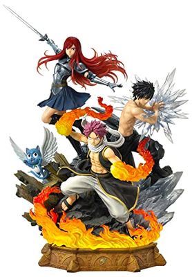 Prime 1 Studio Estatuilla de Cola de Hadas, Natsu, Gris, Erza, Happy - 1/7 57 cm