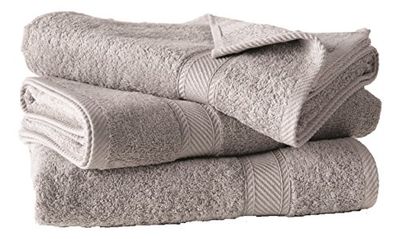 De Witte Lietaer 194866 Lot de 3 Draps de Douche Coton Gris Clair 140 x 70 cm