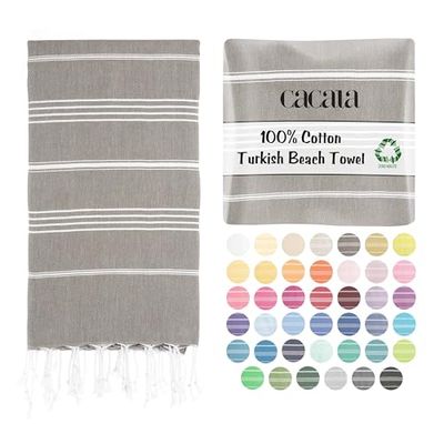 Serviette Turque 100% Coton Pestemal Peshtemal Fouta Serviette de Bain Hammam Peignoir Spa Piscine Massage Sauna Plage Yacht Gym Fitness Cuisine Yoga Bébé Serviette de Pique-Nique 100% Coton