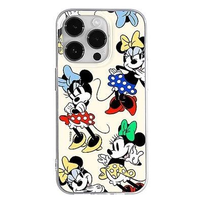 ERT GROUP custodia per cellulare per Iphone 14 PRO MAX originale e con licenza ufficiale Disney, modello Minnie 076 adattato in modo ottimale alla forma dello smartphone, custodia in TPU