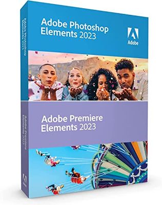 Adobe Photoshop Elements 2023 & Adobe Premiere Elements 2023 | 1 Device | PC/Mac | Box Including Activation Code