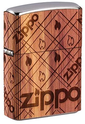 Zippo Lighter, Metal, Cedar Wrap, One Size