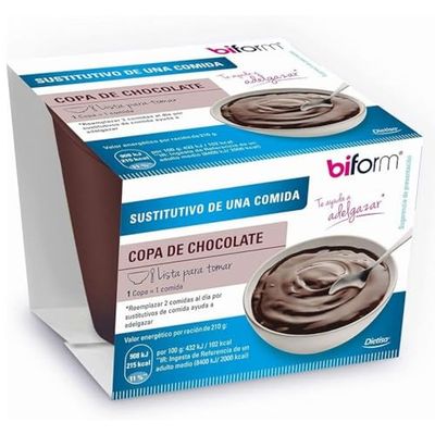 Dielisa – biform Copa de Chocolate, Crema Sustitutiva de Comidas para el Control del Peso, Cada Unidad Aporta 215 Kcal, Lista para Tomar - 210 g