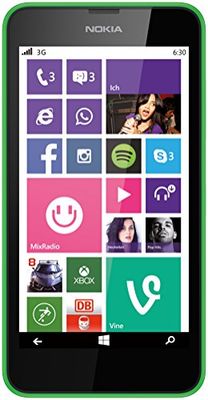 Nokia Lumia 630 - Smartphone Libre Windows Phone (Pantalla 4.5", cámara 5 MP, 8 GB, Quad-Core 1.2 GHz, 512 MB RAM), Verde [Importado]