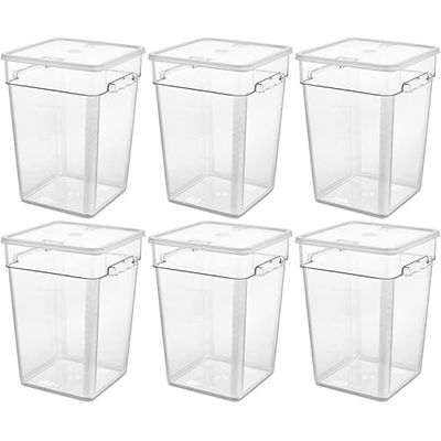 Stalwart DA-GSPP22plusGSPPL12 Polypropylene Food Storage Container with lid, 20.8 Litre, 290x300x400mm, Pack of 6