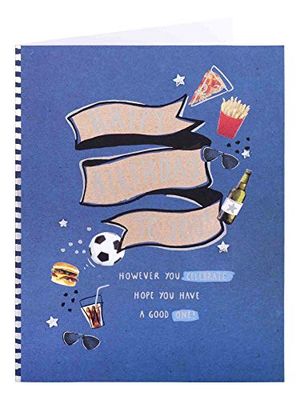 Clintons: Have a Good One Banner & Icons Birthday Card for Him | Male Birthday Card, Birthday Card for Men, Open Birthday Card 201x155mm, multi, 1153006