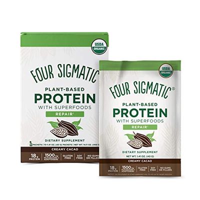FOUR SIGMATIC Plant-Based Protein with Superfoods, Creamy Cacao, 400 g