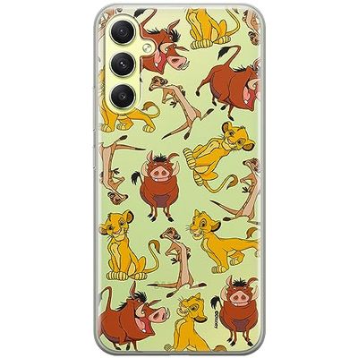ERT GROUP mobiltelefonfodral för Samsung A34 5G originalt och officiellt licensierat Disney mönster Simba & Friends 010 optimalt anpassad till formen på mobiltelefonen, gedeeltelijk transparant