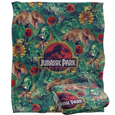 JURASSIC PARK Tropical T-Rex Silky Touch Super Soft Throw Blanket 152 x 127 cm
