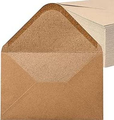 Enveloppen, 100 stuks, 130 g/m², enveloppen voor wenskaarten, uitnodiging, verjaardagskaarten, natte plakrand, enveloppen (DIN C6, 11,4 x 16,2 cm)